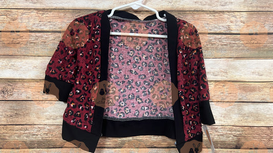 12-18m Maroon Leopard Cardigan