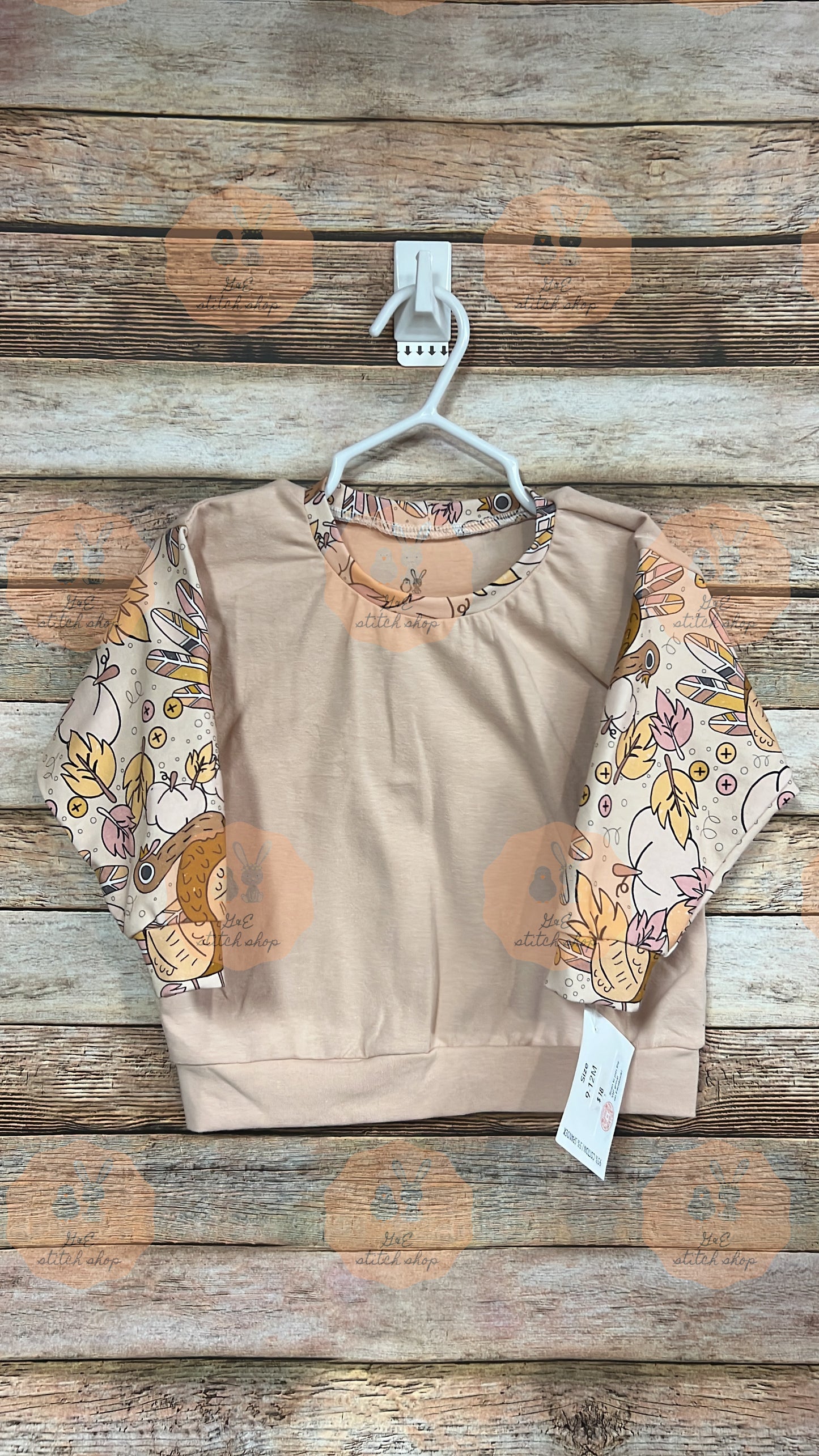 9-12m Turkey Sleeves Lounge Top