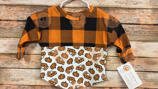 0-3m Pumpkin Pie Two Tone Tee