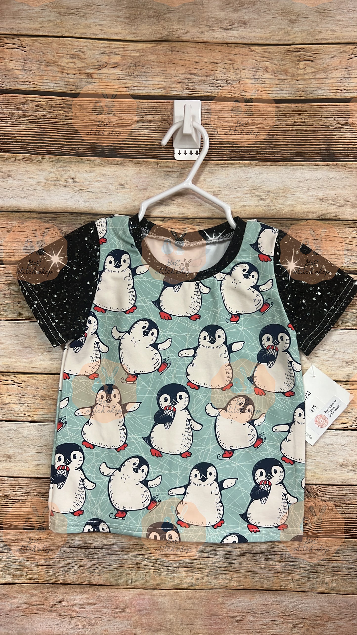 9-12m Penguin T-shirt