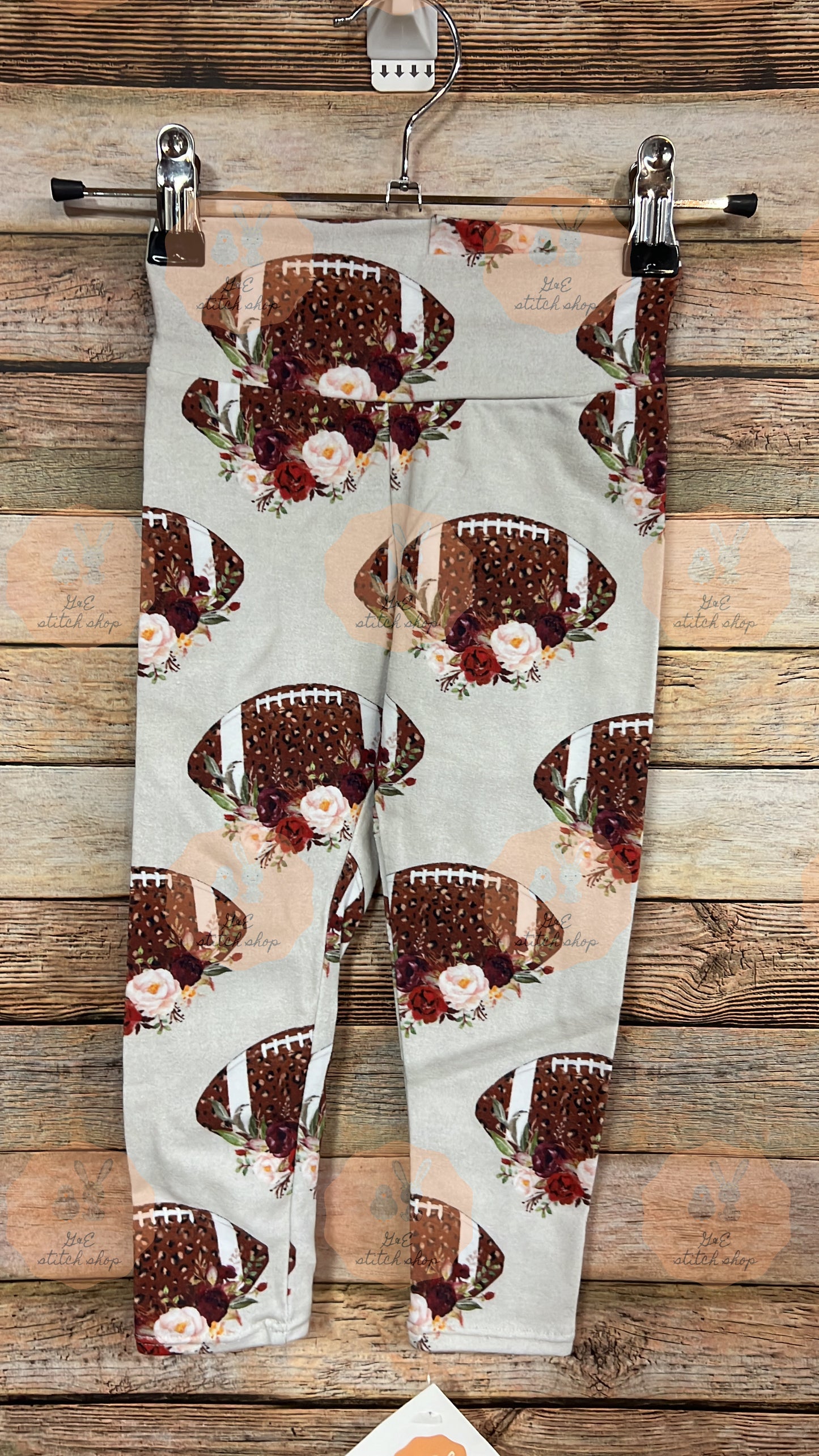 18-24m Floral Football Leggings